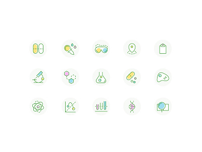 BioPharmaSpec Icons icons lab line pharmatech science