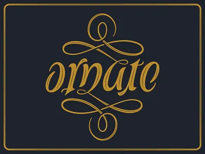 Ornate Ambigram illusion letters optical script type typography words