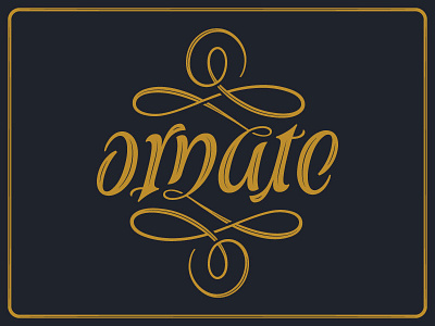 Ornate Ambigram illusion letters optical script type typography words