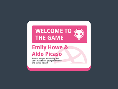 Dribbble Invitation Announcement alien announcement card congratulation dribbble invitation ui welcome