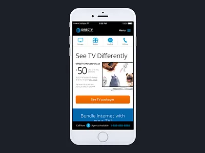 Partner Site Redesign (WIP) directv dtv iphone mobile telco ui ux