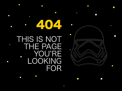 404 Not Found Illustration 404 daily ui dailyui day8 internet page not found star wars starwars web web browser