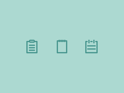 Outline icons Day 32 - Clipboard 24px checklist clipboard copy documents duplicate icon illustrator list outline vector