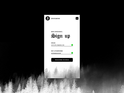 Mv Dailyui 001 001 black metal dailyui ui