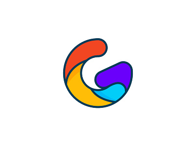 G Brand beargara colorful g isotipe letter logo