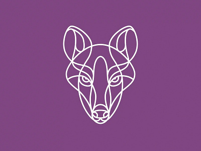 The Pack animal contour lines design logo wolf