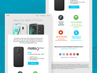 Meet the Moto G4 Play Email art direction card design check marks email layout emails icons motorola phone phones ui ui design visual design