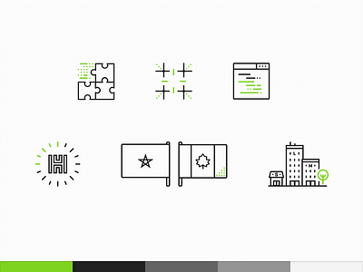 Highness Icons black branding green icons illustration minimal svg ui