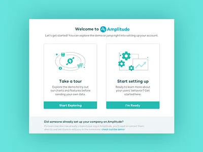 First Time Account Experience clean design first time account experience modal on boarding path signup ui ux web