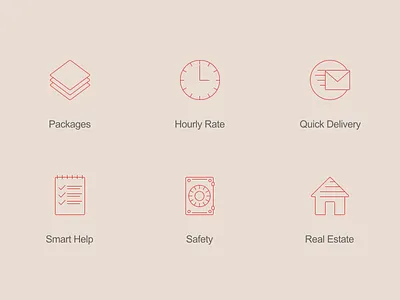 Lawyers Icon Set brown clock documents house icon icons law mail red safe set tick