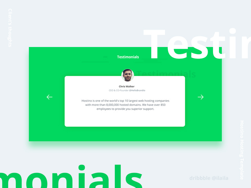 Example of Web Hosting Landing Page