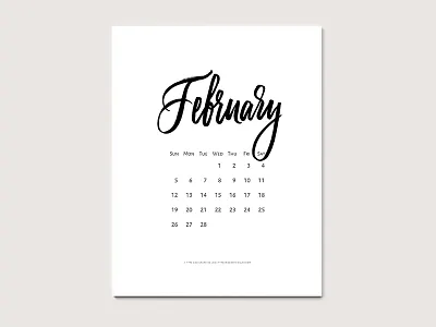 Free Printable Calendar | Feb 2017