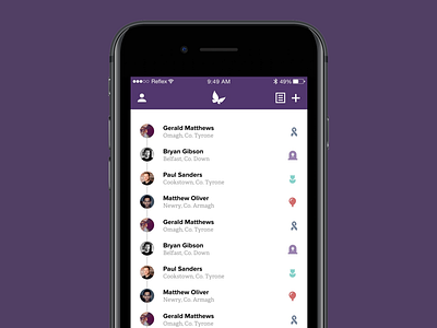 Beautiful Life Notice Wall app ios ui ux