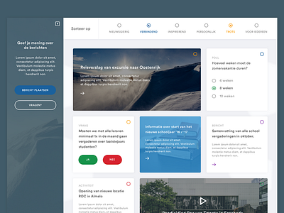 Roc van Twente - Platform clean interface sketch ui ux webdesign website