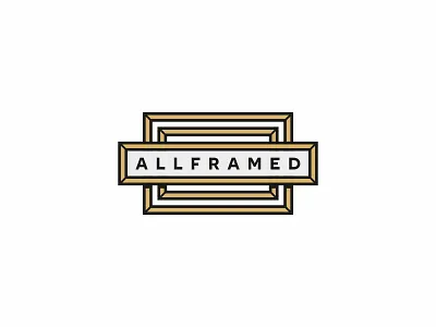 All Framed art brand branding design frame gallery image logo logotype minimal painting picture
