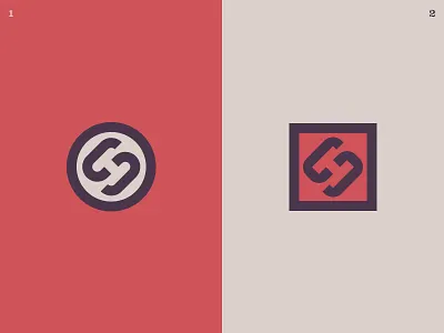 HSco. - monogram 01.5 angle circle geometric h logo monogram purple red s square tan tilt