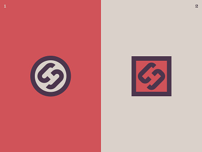 HSco. - monogram 01.5 angle circle geometric h logo monogram purple red s square tan tilt