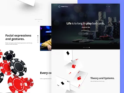 PokerTheory cards coin design hire minimal poker poland poznan site web webdesign