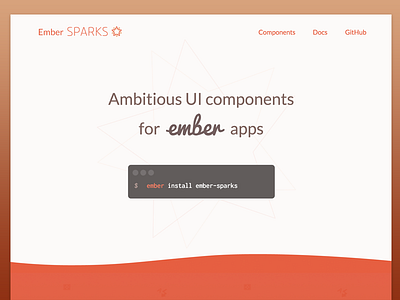 Ember Sparks bash code ember framework landing presentation web