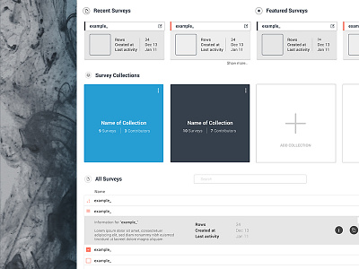 Survey Dashboard dashboard illustration material survey web app