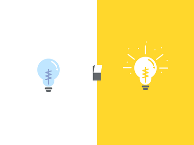 Procrastination Lightbulb illustration lightbulb off on switch vector