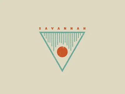 Savannah Logo bold georgia moss savannah sun texture thick triangle