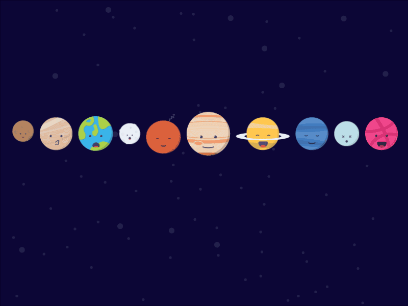 Hello Dribbble ! debuts earth jupiter mars mercure moon neptune planet saturn space uranus venus