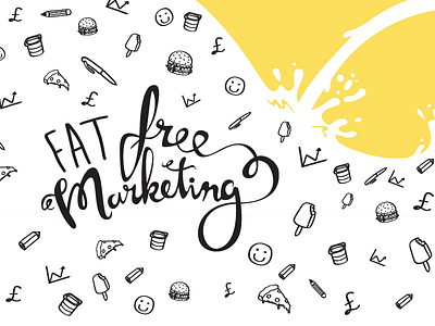 Fat Free Marketing calligraphy icons illustration logo marketing typography