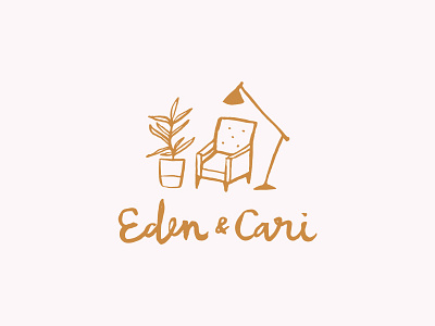 Interior Designers design furniture graphic design hand letter identity illustration logo