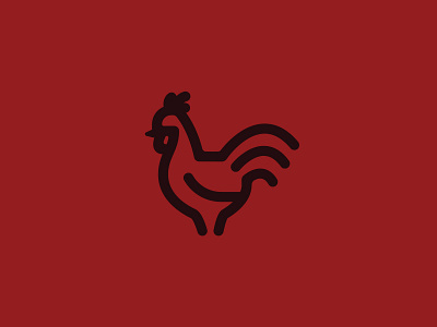 Rooster icon logo mark rooster