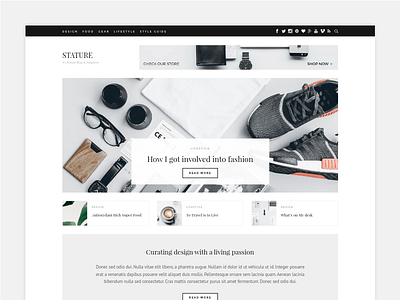 Stature - Lifestyle Blog Theme - Home app blog classy customizer flat grid magazine masonry minimal ui website wordpress