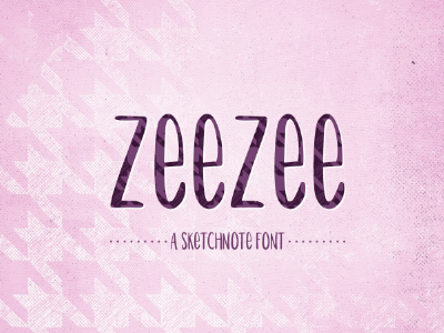 ZeeZee Font font fun handdrawn informal lettering type