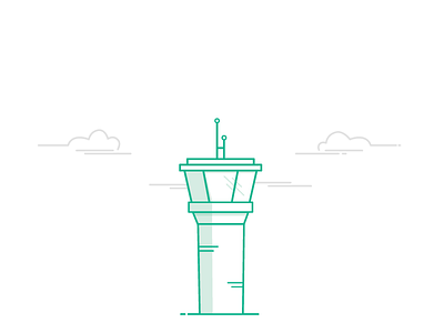 Control Tower green illustration monochromatic site spot illustrations vector