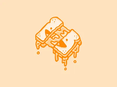 Grilled Cheese cheese dude food food dude grilled cheese guy illustration sandwich smile