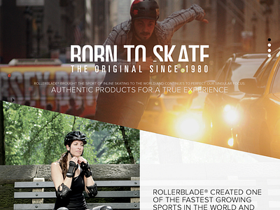 Rollerblade interaction bootstrap company design interaction sport ui ux website