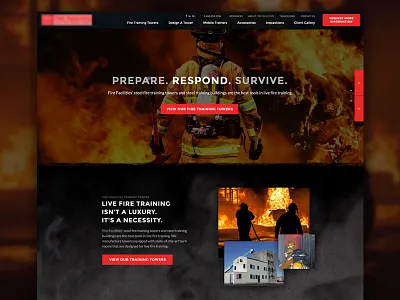 Fire Training Towers black emergency fire flame grit smoke website
