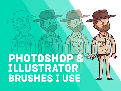 Youtube | Photoshop & Illustrator Brushes I Use! character colorful design doodle drawing exploration freelance fun illustration illustrator style vector