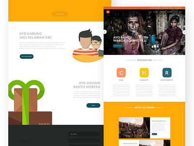 Volunteers KRC Website app flat homepage landing page mockup organization social startup ui ux volunteers website