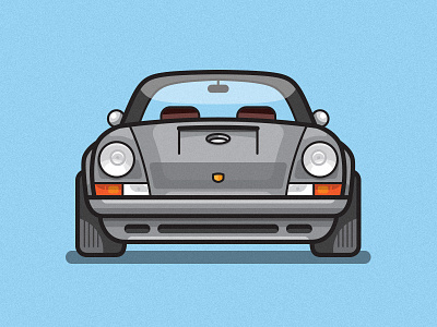 Porsche 911 car geometric illustration mark monoline porsche stance track