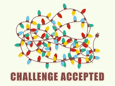 Challenge Accepted art design draw drawings flat icon illustration illustrator lights spot vector