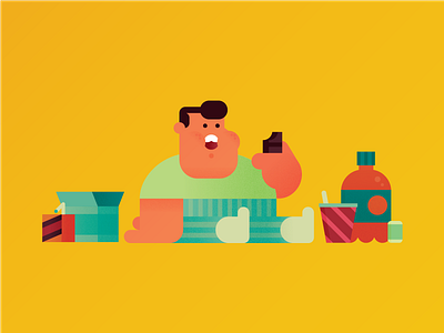 Eatin'. character comic design food vector video games