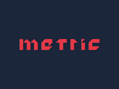 Metric agency brand geometric geometry industrial logo measure metric shape tech tool unit