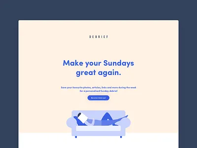 Debrief Landing Page blue bot chatbot fold landing landing page page web