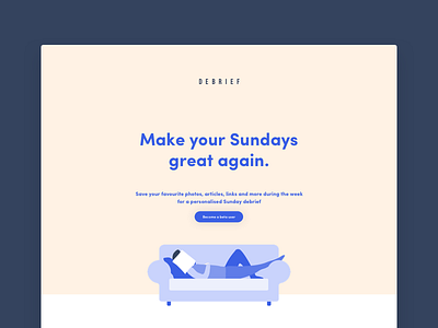 Debrief Landing Page blue bot chatbot fold landing landing page page web