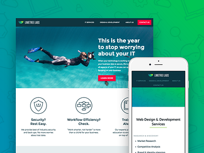Limetree Labs Website it limetree labs mobile uiux web design website