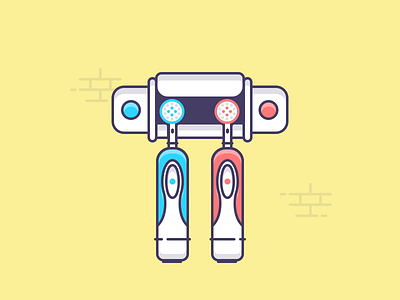 Toothbrush illustration toothbrush ui