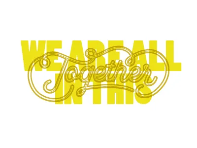 Together lettering type typography words