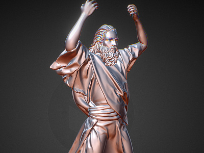 Moses - Sculpt 3dprint 3dsmax human model sculpture sketch zbrush