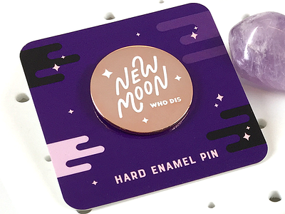 New Moon Enamel Pin astrology enamel pins rose gold zodiac