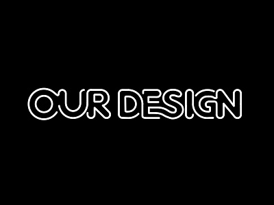Our Design black branding design id lettering logo round smart vector